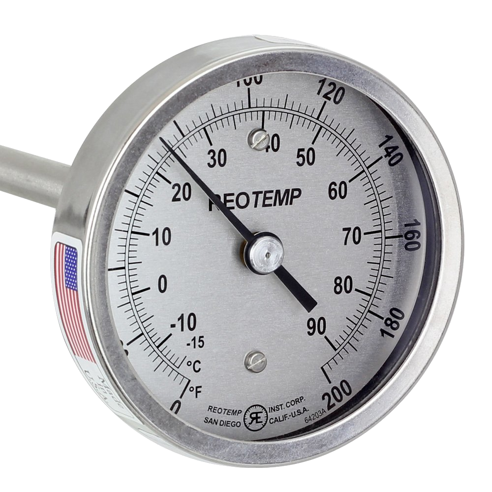 Reotemp Heavy-Duty Compost Thermometers with 5/16" Ø Probes and Starting at 24" Length