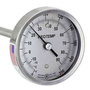 Reotemp Heavy-Duty Compost Thermometers with 5/16" Ø Probes and Starting at 24" Length