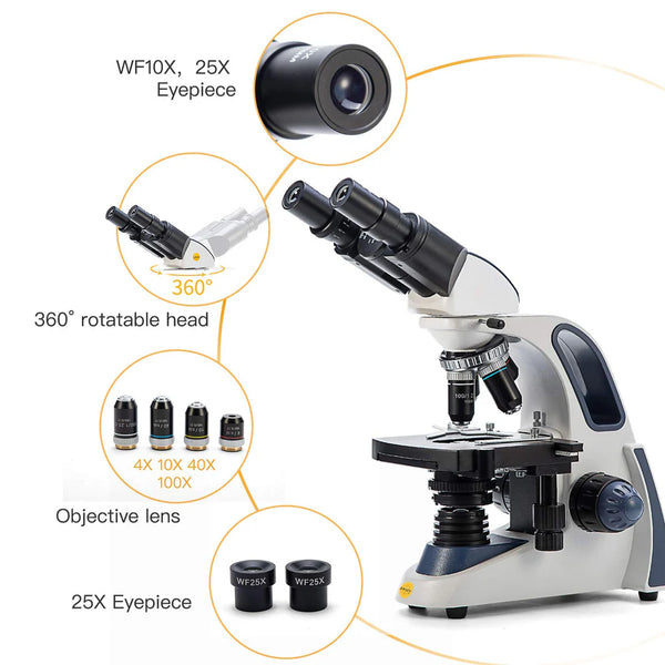 Microscope Model Sw Swift Compound Microscopes SW380 Series 40X-2500X - BIOWEB Global