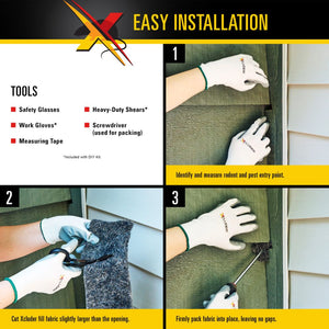 Xcluder Fill Fabric Starter Kit 4" x 10' Roll 