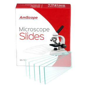 AmSCOPE 72 Pre-Cleaned Blank Microscope Slides and 100 22x22mm Square Cover Glass