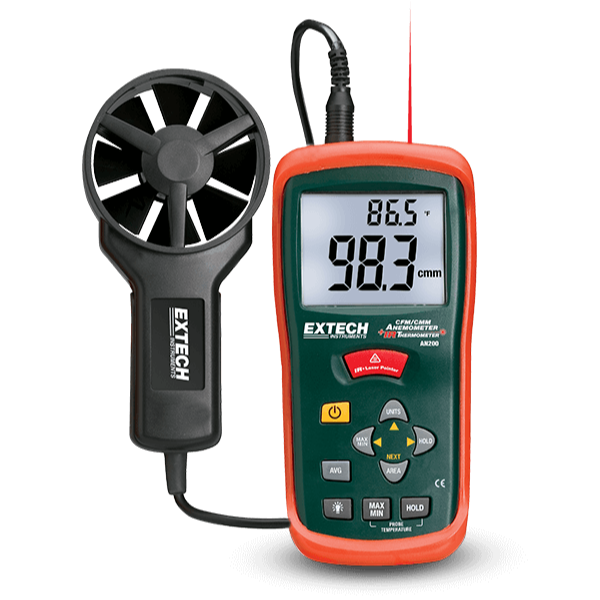 Mini Thermo-Anemometer with built-in InfraRed Thermometer