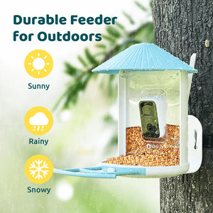 Birdfy Bird Feeder Camera 1080P Color Night Vision with 1.5 L Feeder IP65