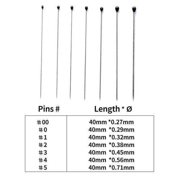 Insect Pins Stainless Steal Black Tip - BIOWEB USA