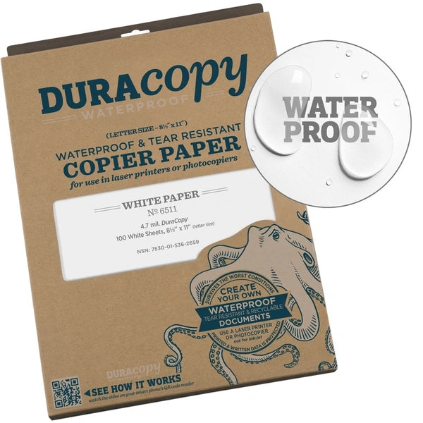 Rite in The Rain DuraCopy Paper for Printing and Photocopying for Extreme Conditions from 25 Sheets