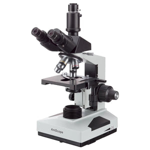AmScope Trinocular Compound Microscope Up to 40X-2500X with Digital Camera