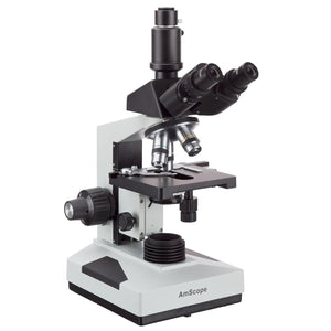 AmScope Trinocular Compound Microscope Up to 40X-2500X with Digital Camera