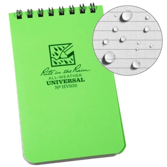 Top-Spiral Notebooks - Hi Vis green