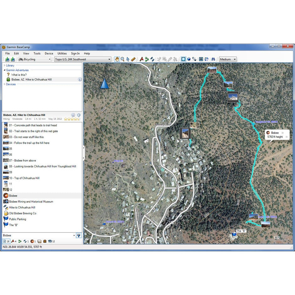 BaseCamp Software for Garmin GPS