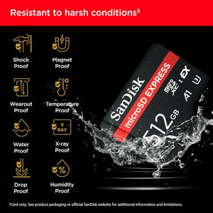 SanDisk microSD Express 512GB Memory Card with Read Speed up to 880 MB/s