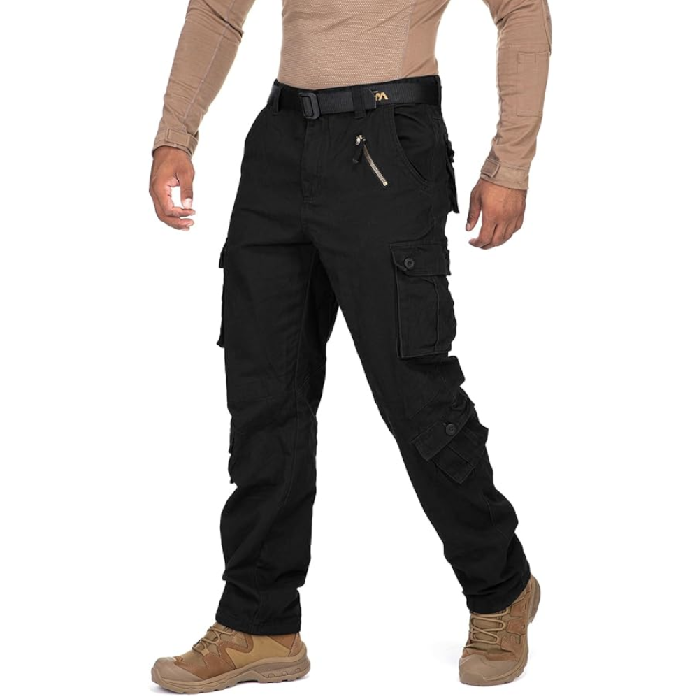 Men's Cargo Outerwear Pants 9 Pockets (1 Zipper Pocket)