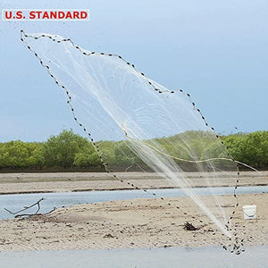 Goture American Saltwater Fishing Cast Net for Bait Trap Fish