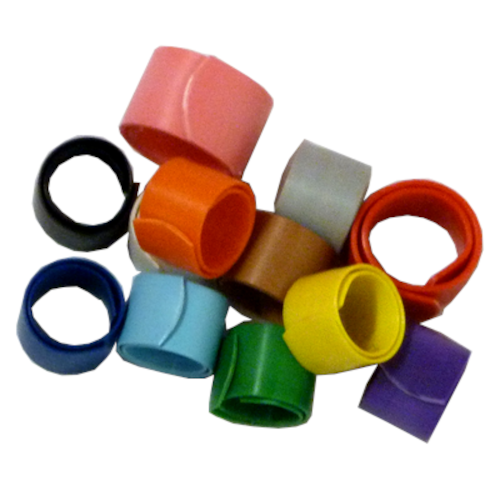 Plastic Flat Bands for Bird Research, Medium Sizes x 10 u.