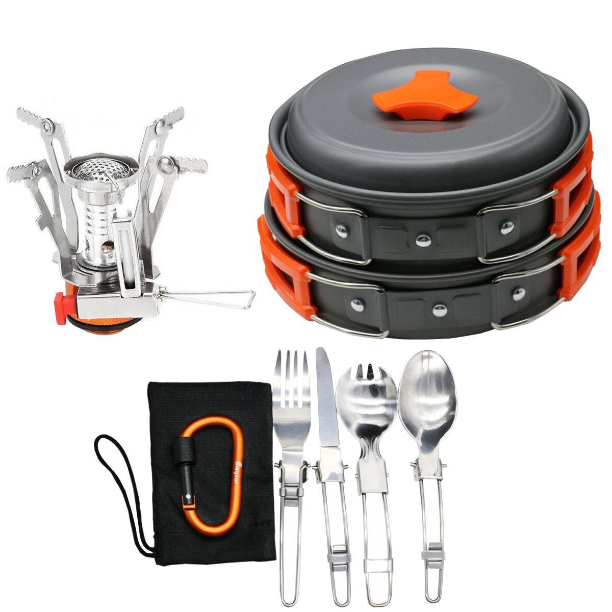 Bisgear 16 Pcs Camping Cookware