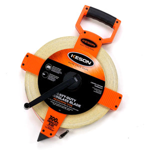 Keson English/Metric Open Reel Fiberglass Tapes - 330' / 100 m
