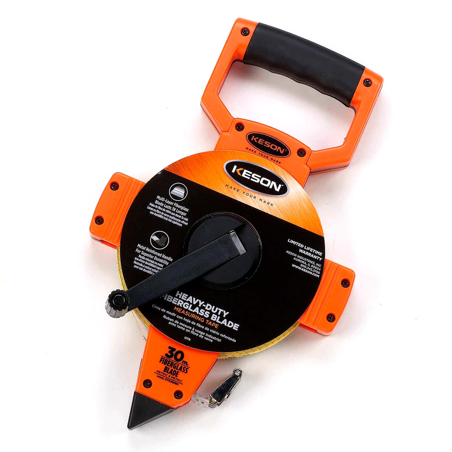 Keson Metric Open Reel Fiberglass Tapes - 30 m