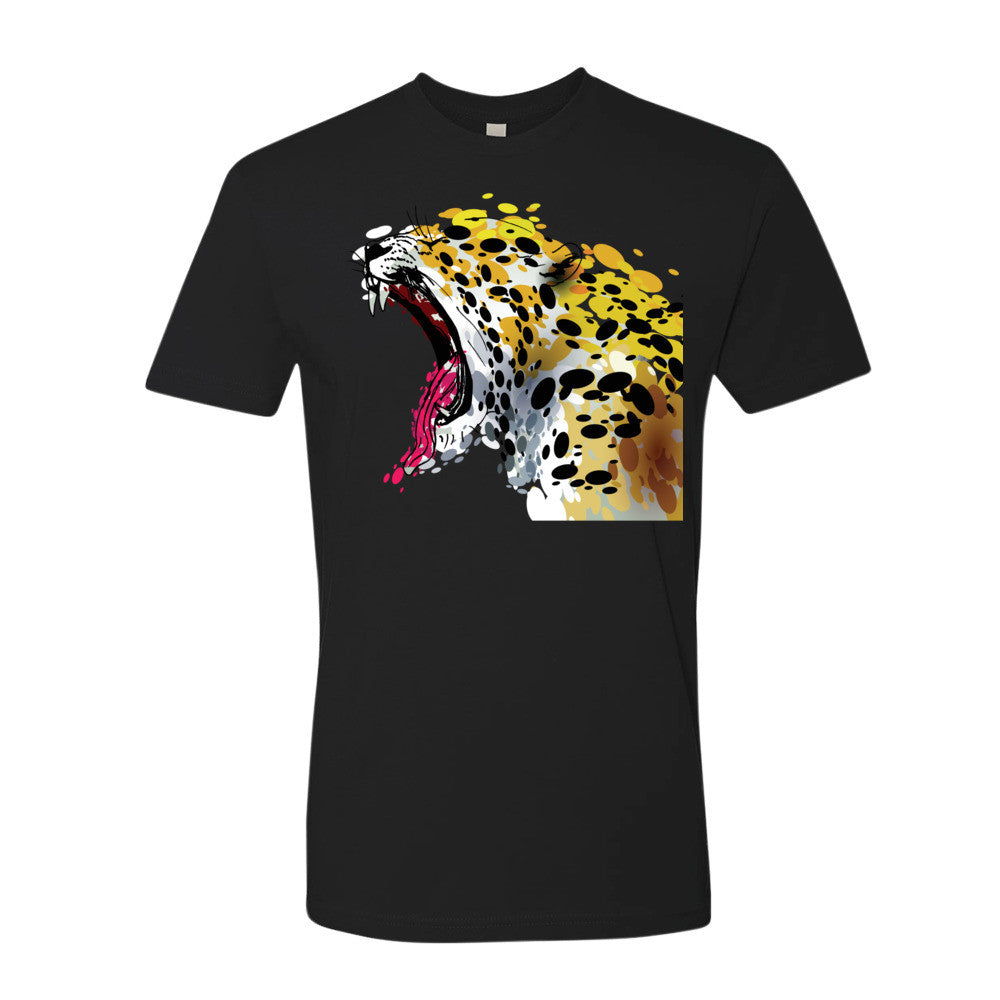 Camiseta de manga corta de hombre - Abstract Jaguar Yawning