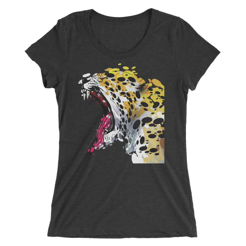 Camiseta de manga corta de mujer - Abstract Jaguar Yawning