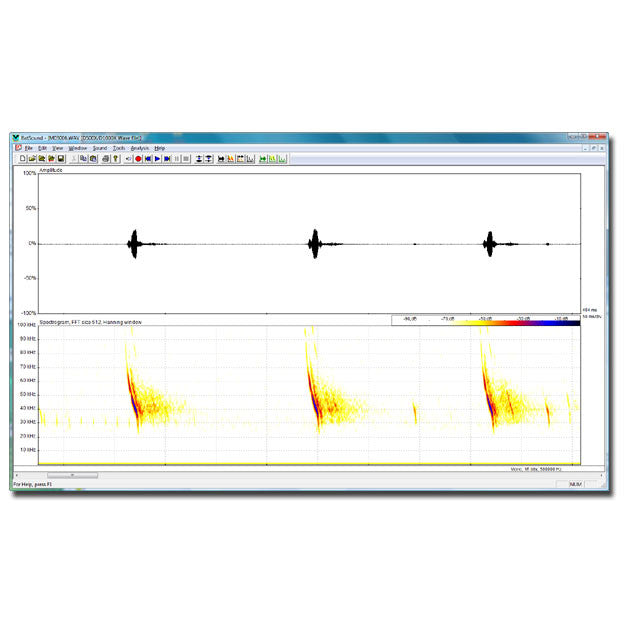 Software de análisis de espectrograma en tiempo real BatSound